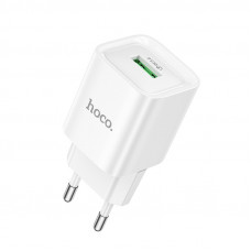 Мережевий зарядний пристрій HOCO C145A Charm single port QC3.0 charger (EU) White