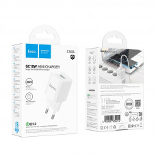 Мережевий зарядний пристрій HOCO C145A Charm single port QC3.0 charger (EU) White