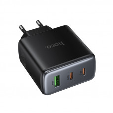 Мережевий зарядний пристрій HOCO C160A Upgrade PD65W(2C1A) charger Black (6942007672009)