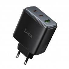 Мережевий зарядний пристрій HOCO C160A Upgrade PD65W(2C1A) charger Black (6942007672009)