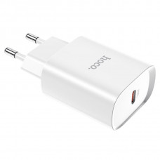 Мережевий зарядний пристрій HOCO N14 Smart Charging single port PD20W charger Білий