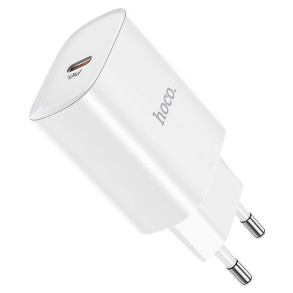 Мережевий зарядний пристрій HOCO N14 Smart Charging single port PD20W charger Білий