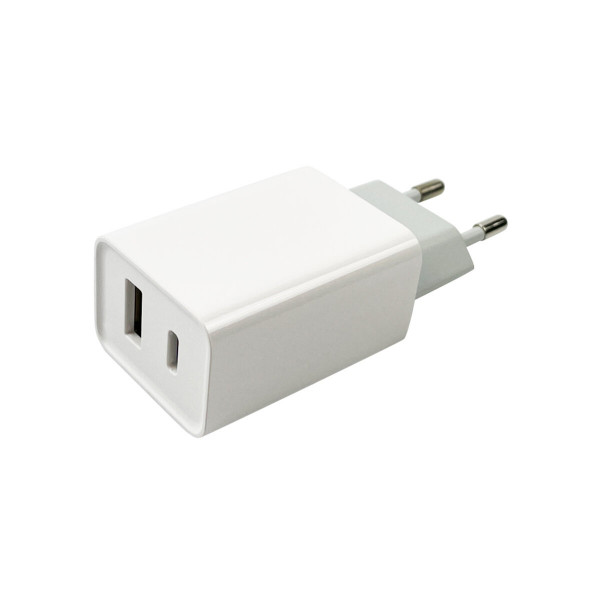 Мережевий зарядний пристрій Mibrand MI-206C Travel Charger USB-A + USB-C 10.5W White