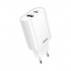 Мережевий зарядний пристрій REMAX Jane Series QC3.0+PD 20W GaN Fast Charger RP-U37 EU-White (6954851244929)