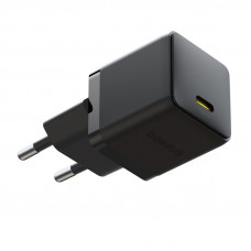 Мережевий зарядний пристрій з кабелем Baseus Palm Fast Charger 1C 20W EU Cosmic Black set USB-C to iP 20W 1m (E0116401)