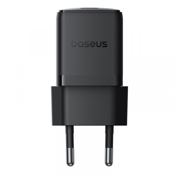 Мережевий зарядний пристрій з кабелем Baseus Palm Fast Charger 1C 20W EU Cosmic Black set USB-C to iP 20W 1m (E0116401)