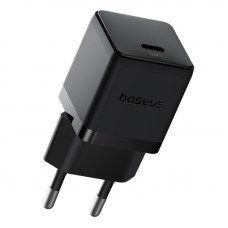 Мережевий зарядний пристрій з кабелем Baseus Palm Fast Charger 1C 20W EU Cosmic Black set USB-C to iP 20W 1m (E0116401)
