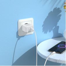 Мережевий зарядний пристрій з кабелем HOCO CS11A Ocean single port charger set(Micro) White (6942007603591)