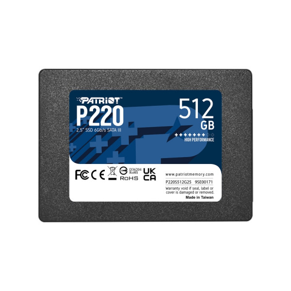 Накопичувач SSD Patriot P220 512GB 2.5" 7mm SATAIII
