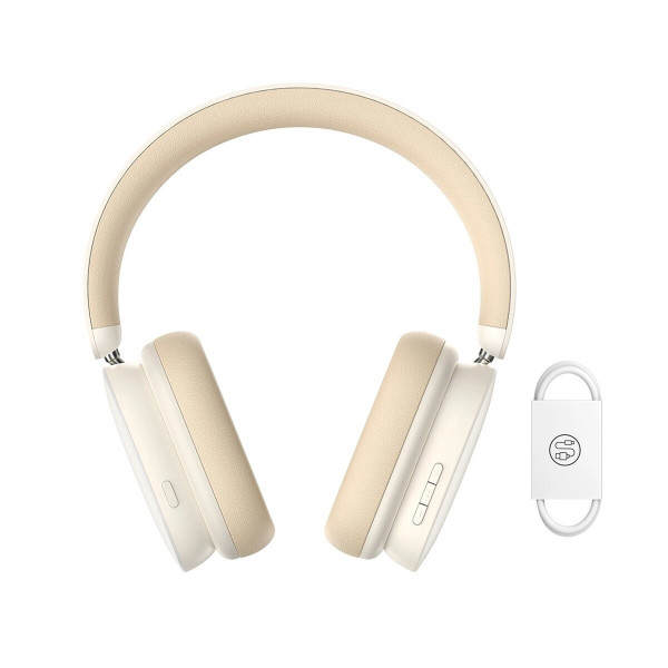 Навушники Baseus Bowie H1 Noise-Cancellation Wireless Headphones Creamy-Білий