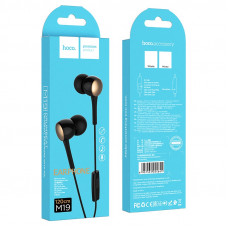 Навушники HOCO M19 Drumbeat universal earphone with mic Black (6957531054641)