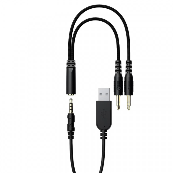 Навушники ігрові ACEFAST H16 gaming wired headset Black (6974316287025 )