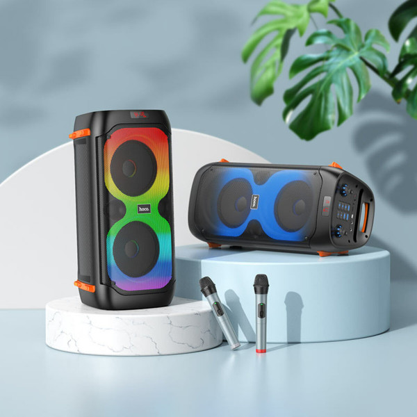 Портативна колонка HOCO BS53 Manhattan wireless dual mic outdoor BT speaker Чорний