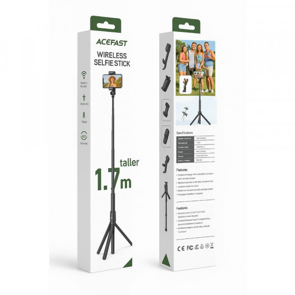 Штатив ACEFAST E31 selfie stick with automatic tripod Black (6974316284888)