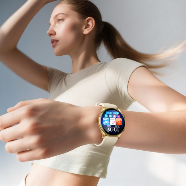 Смарт-годинник HOCO Y38 AMOLED 36mm. 300 mAh. Smart watch(call version) Gold (6942007672061)