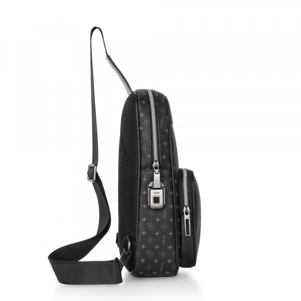 Сумка WIWU Master Fingerprint Lock Crossbody Bag Black (6976195096064)
