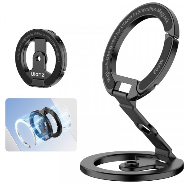Тримач Ulanzi MA02 MagLock Dual Magnetic Phone Stand(Black) (M067)