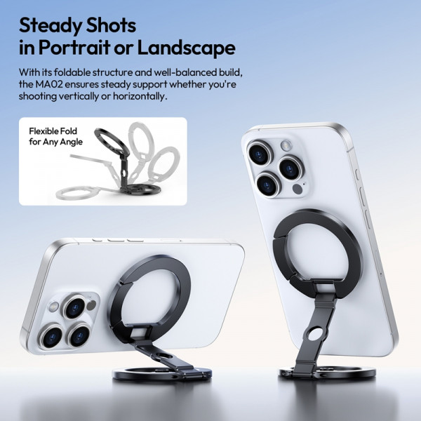 Тримач Ulanzi MA02 MagLock Dual Magnetic Phone Stand(Black) (M067)