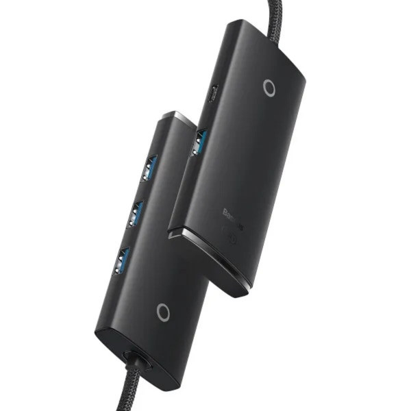 USB-хаб Baseus Lite Series 4-Port Type-C HUB Adapter (Type-C to USB 3.0*4 ) 1m Black
