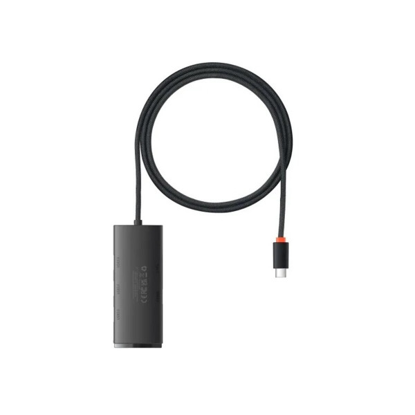USB-хаб Baseus Lite Series 4-Port Type-C HUB Adapter (Type-C to USB 3.0*4 ) 1m Black
