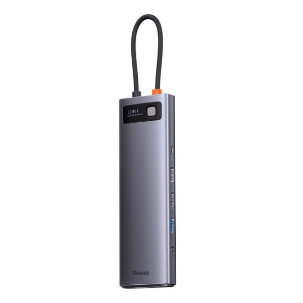USB-хаб Baseus Metal Gleam Series 12-in-1 Multifunctional Type-C HUB Docking Station Gray