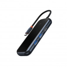 USB-Hub Baseus AcmeJoy 7-Port Type-C HUB Adapter（Type-C to HDMI*1+USB3.0*2+USB2.0*1+Type-C PD&Data *1+SD/TF*1）Dark Gray