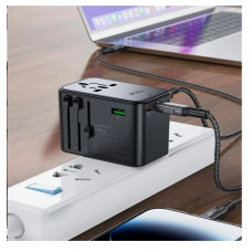 УЗП ACEFAST Z1 PD75W GaN (3*USB-C+2*USB-A) multifunctional charging adapter Чорний