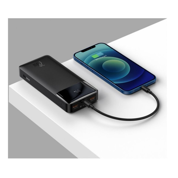 Зовнішній акумулятор Baseus Bipow Digital Display Power bank 20000mAh 20W Black