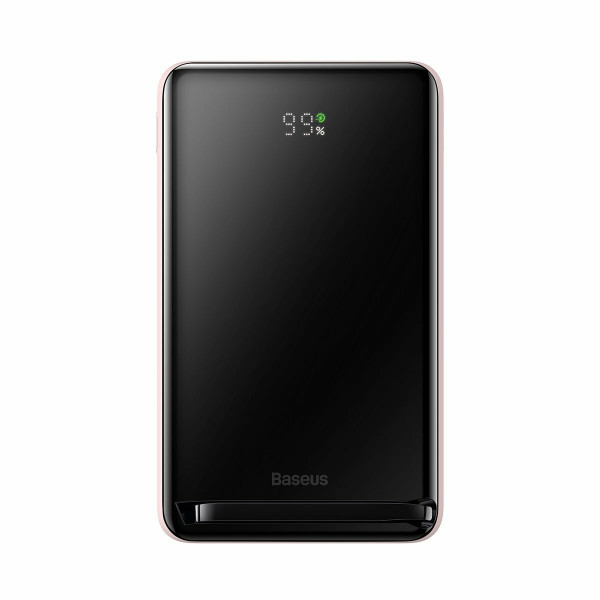 Зовнішній акумулятор Baseus Magnetic Bracket Wireless Fast Charge Power Bank 10000mAh 20W Pink