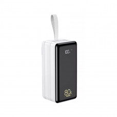 Зовнішній акумулятор REMAX Chinen Series 22.5W PD+QC Multi-compatible Fast Charging Power Bank with LED Light 80000mAh RPP-291 White