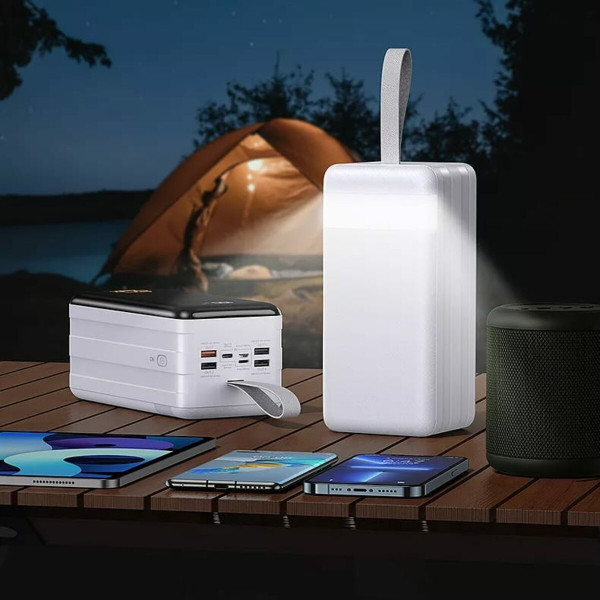 Зовнішній акумулятор REMAX Chinen Series 22.5W PD+QC Multi-compatible Fast Charging Power Bank with LED Light 80000mAh RPP-291 White