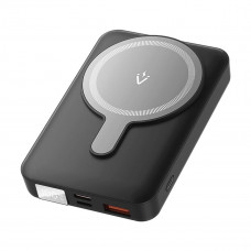 Зовнішній акумулятор Vention 10000mAh Magnetic Wireless Power Bank (USB-C + Lightning + USB-C + USB-A +Wireless) 22.5W Чорний LED Display Type (FHTB0)