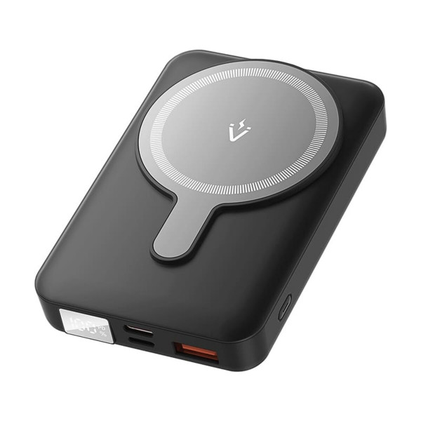 Зовнішній акумулятор Vention 10000mAh Magnetic Wireless Power Bank (USB-C + Lightning + USB-C + USB-A +Wireless) 22.5W Чорний LED Display Type (FHTB0)
