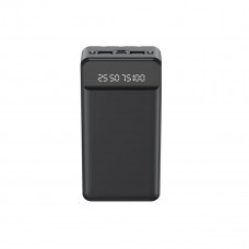 Зовнішній акумулятор XO PR164 Power bank with emergency lights, charging cable (Micro, TYPE-C, Lightning) 30000mAh Чорний