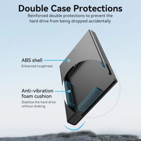 Зовнішній карман Vention 2.5 Inch SATA Hard Drive Enclosure (USB 3.0 Micro-B) Чорний (KPAB0)