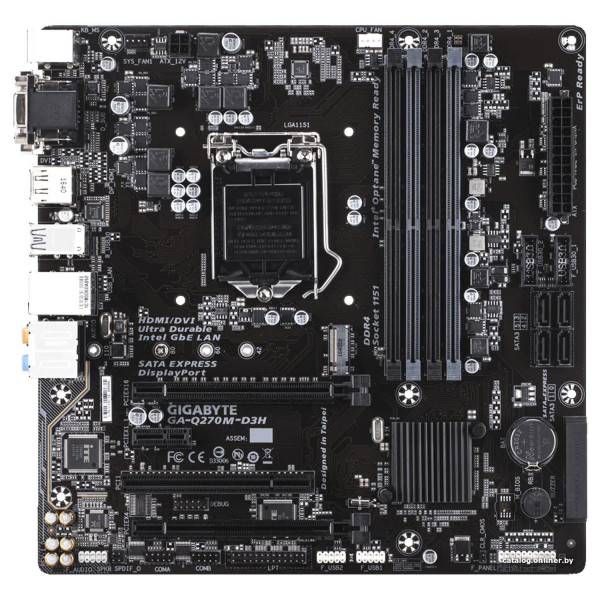 Б/У Материнская плата Gigabyte GA-Q270M-D3H mATX (s1151)