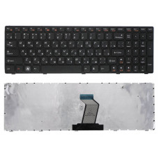 Клавиатура для ноутбука Lenovo IdeaPad (Z560, Z565, G570, G770) Black, (Black Frame), RU 003123
