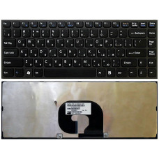 Клавіатура Sony Vaio (VPCY11M1E/S, VPCY11M1R/S, VPCY11S1E/S, VPCY11V9E/S, VPCY21A7E, VPCY21B7E, VPCY21C5E, VPCY21M/R VPCY21S1E/L, VPCY21S1E/P, VPCY21S1E/SI, VPCY21V9E/B, VPCY22C5E) Black, (Black Frame) UA