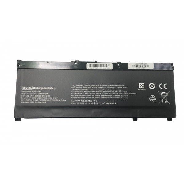 Аккумуляторная батарея для ноутбука HP SR04XL Omen 15-ce 15.4V Black 4380mAh OEM 064263