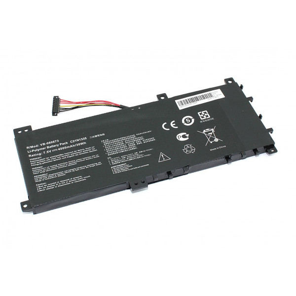 Аккумуляторная батарея для ноутбука Asus C21N1335 VivoBook S451 7.5V Black 4000mAh OEM