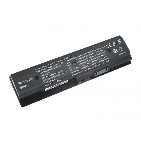 Усиленная аккумуляторная батарея для ноутбука HP Compaq HSTNN-LB3N DV6-7000 11.1V Black 7800mAh OEM 063723