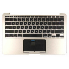 Клавиатура для ноутбука Apple MacBook Air (A1370) 2011+ Black, (Silver TopCase), RU (горизонтальный энтер)