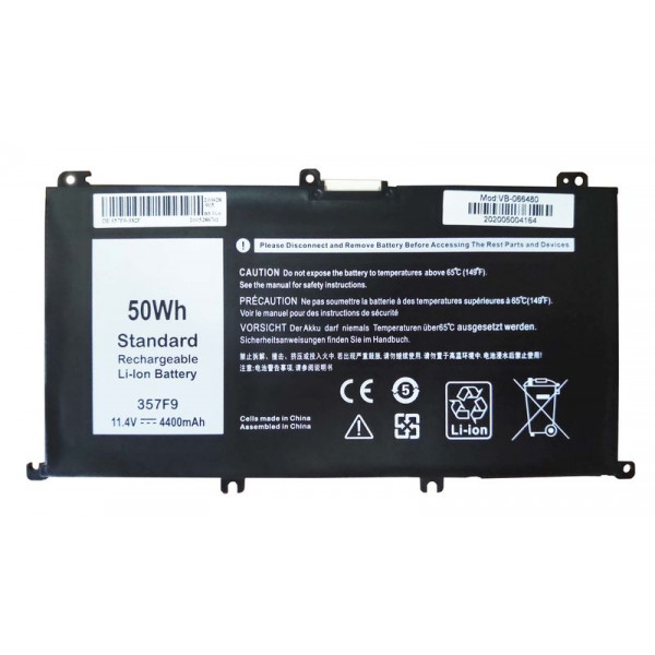 Аккумуляторная батарея для ноутбука Dell 357F9 Inspiron 15 7000 11.4V Black 5200mAh OEM 066480