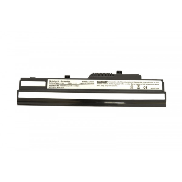 Аккумуляторная батарея для ноутбука MSI BTY-S12 Wind U100 11.1V Black 5200mAh OEM 002746
