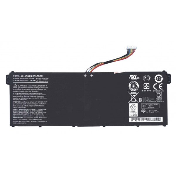 Аккумуляторная батарея для ноутбука Acer AC14B8K Aspire E3-111 15.2V Black 3090mAh Orig 012926