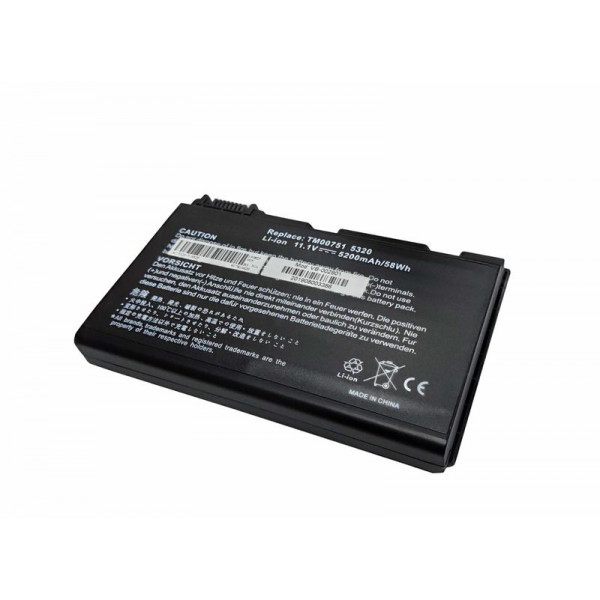 Аккумуляторная батарея для ноутбука Acer TM00741 Extensa 5210 11.1V Black 5200mAh OEM 002901