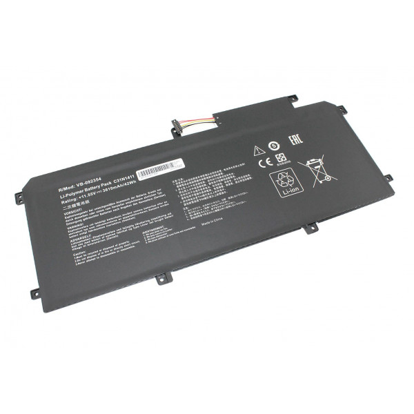 Аккумуляторная батарея для ноутбука Asus C31N1411 UX305FA 11.55V Black 3610mAh OEM 092354