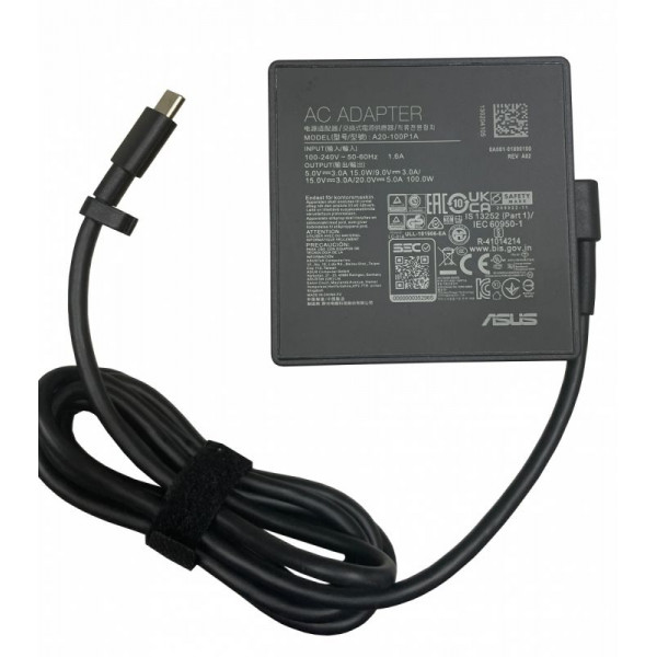 Блок питания для ноутбука Asus 100W 5V 9V 15V 20V 5A Type-C A20-100P1A