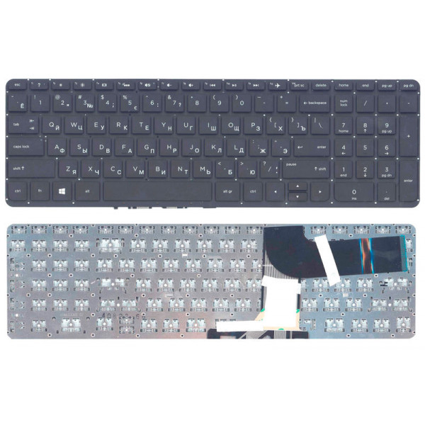 Клавиатура для ноутбука HP Pavilion (15-P), Black, (No Frame), RU