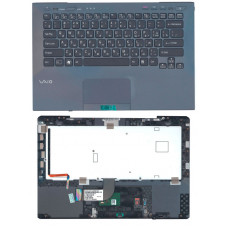 Клавиатура для ноутбука Sony Vaio (VPC-SB) Black, (Black TopCase), RU (for fingerprint reader)